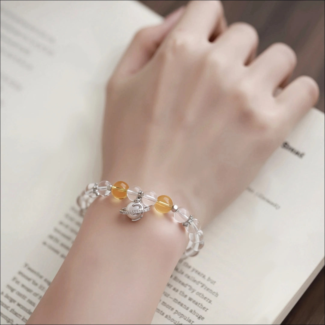 Round Yellow Crystal Bracelet